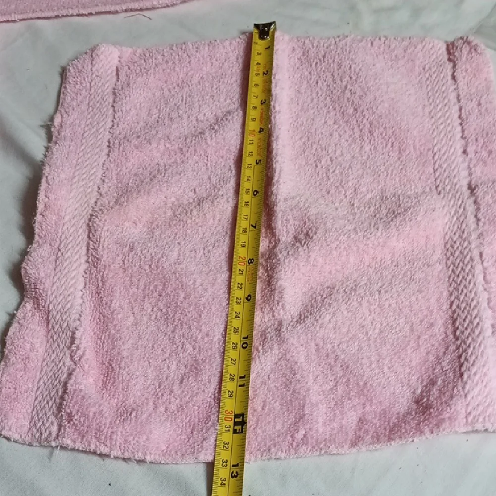 7 pc  Pink Shell Design Bath Towel